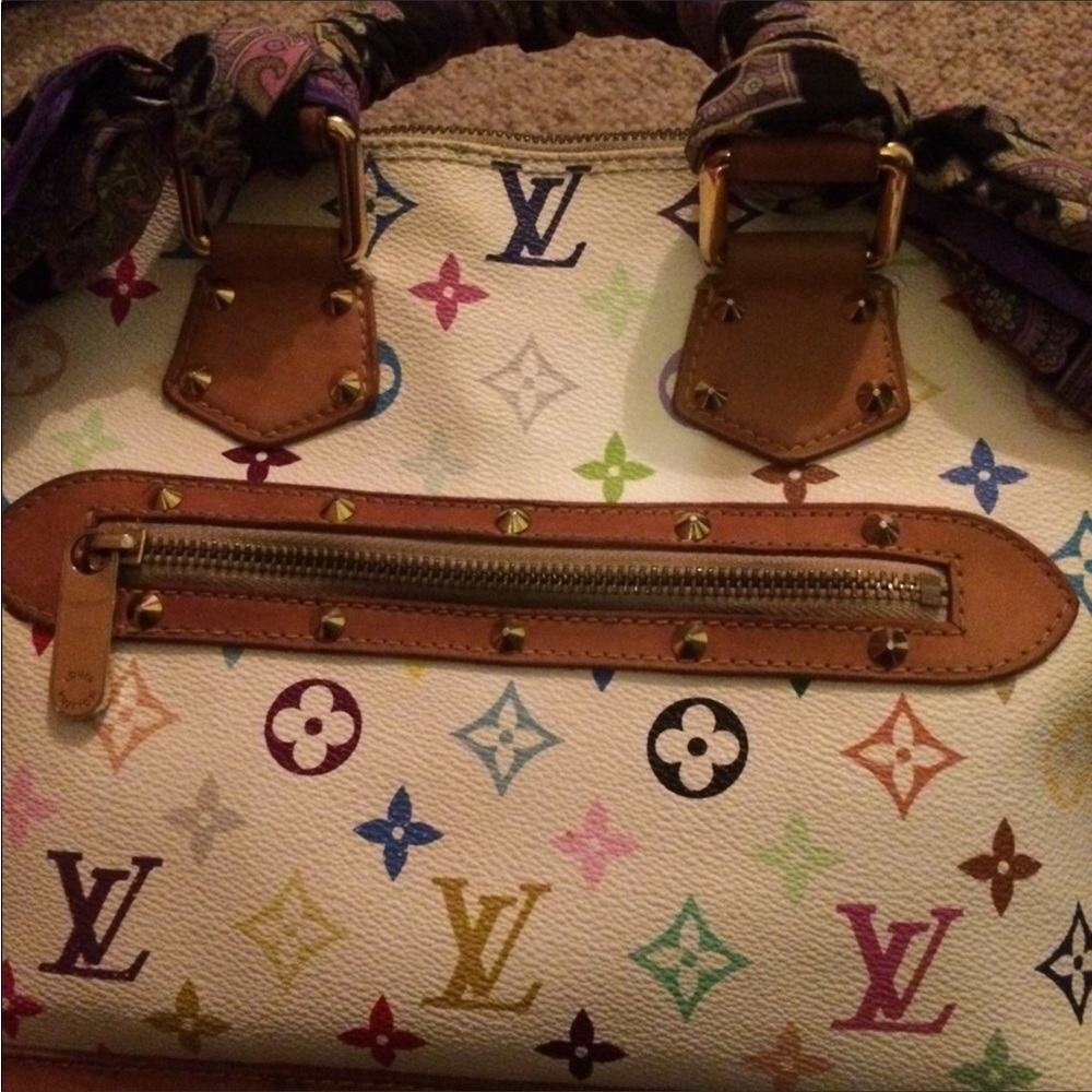 💕Louis Vuitton💕 White multicolored Alma pm SD0074 - Picture 8 of 14